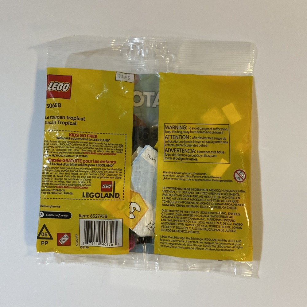 LEGO Creator 3 in 1 Tropical Toucan 30688 - NEW Sealed - Picture 2 of 2